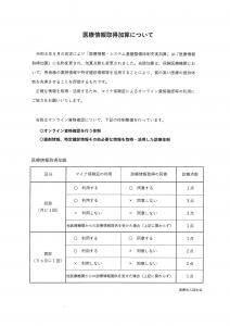 『 医療情報取得加算 』の算定について